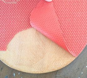 repurposed ping pong paddles into pumpkins, Remove Rubber