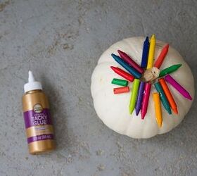 how to make a diy crayon drip pumpkin