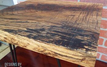  Uma mesa lateral fácil de construir com uma tábua de madeira