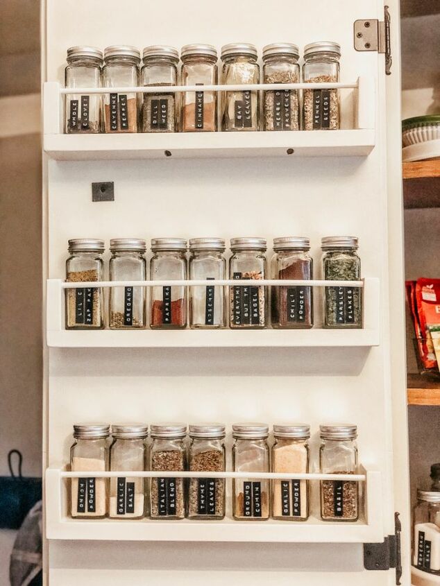 diy spice shelves