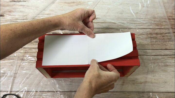 diy crate red pickup truck