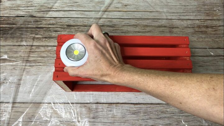 diy crate red pickup truck