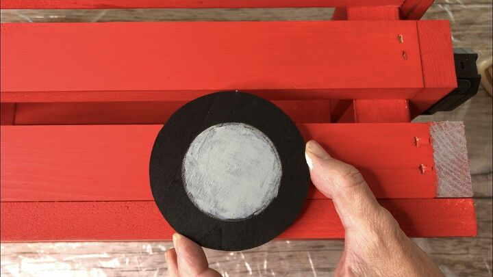 diy crate red pickup truck