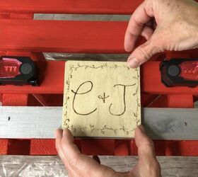 diy crate red pickup truck