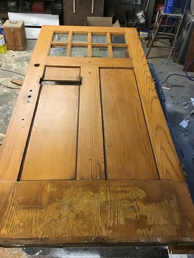 saving an antique door, Interior side