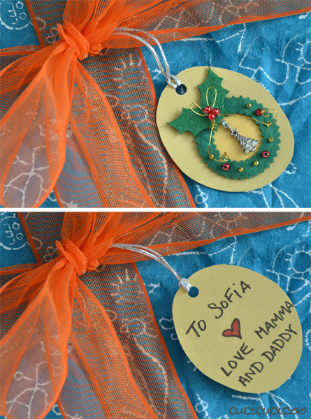 easy upcycled gift tags for the holiday season and birthdays