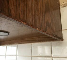 how can i repair the side edge of kitchen cabinets before painting