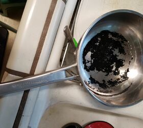 how do i clean burnt apple cider off my pot