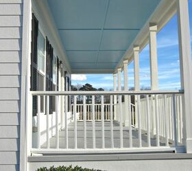 11 best diy exterior home painting tasks that have transformed homes, Painting Porch Ceiling Blue Dolly Sarrio