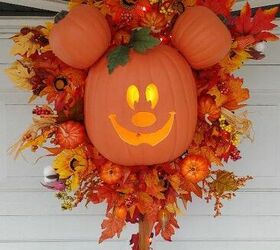 Mickey Mouse Halloween Pumpkin Wreath
