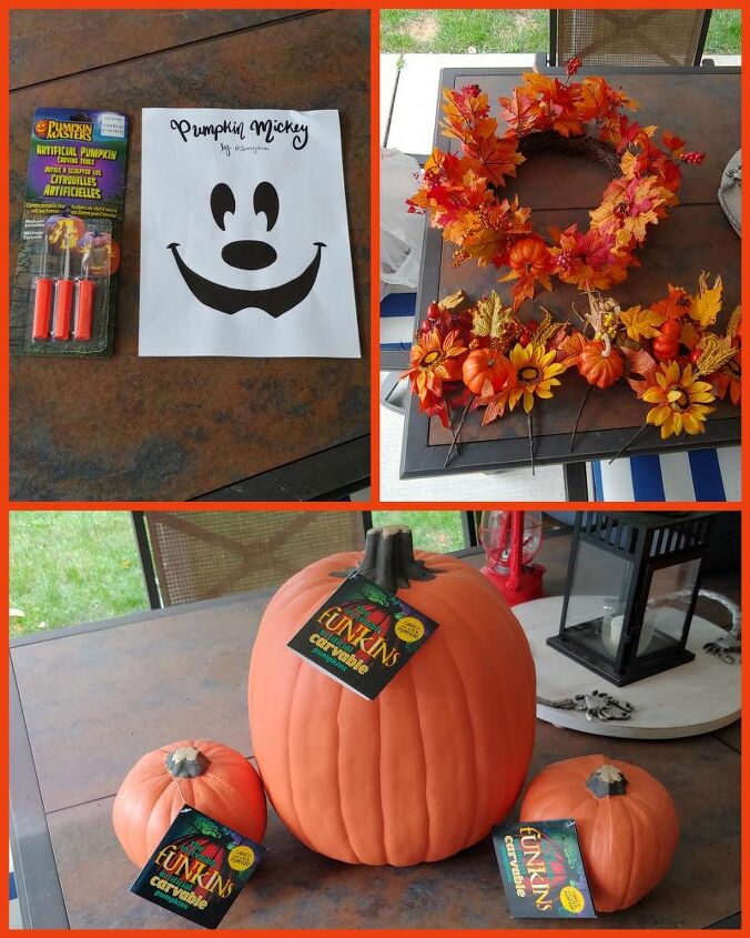 How To Make A Mickey Mouse Halloween Pumpkin Wreath Diy Hometalk