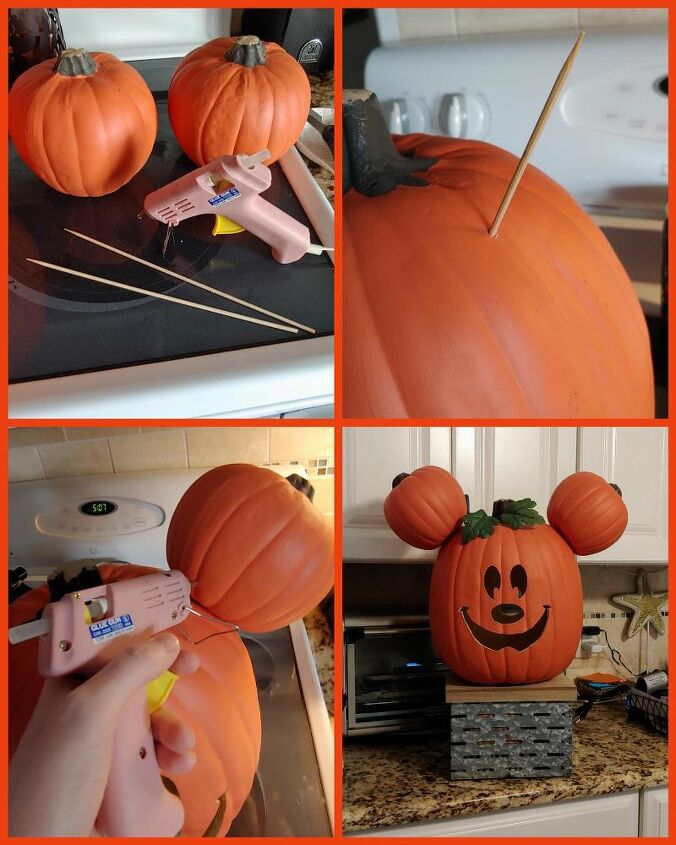 How To Make A Mickey Mouse Halloween Pumpkin Wreath Diy Hometalk
