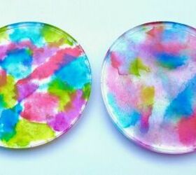 18 epoxy resin projects anyone can do so in right now, The secret to these gorgeous tie dye coasters Toilet paper