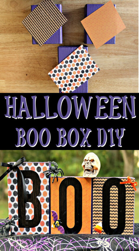 caixas boo de halloween decorao de casa
