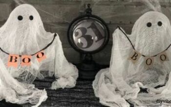 DIY Halloween Fantasmas de Tela de Queso