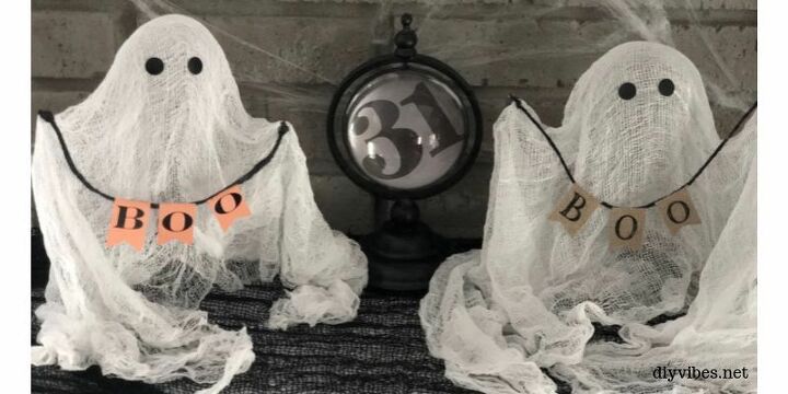 diy halloween cheesecloth ghosts