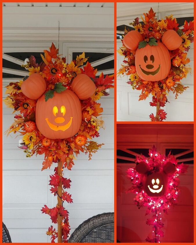 mickey mouse pumpkin wreath