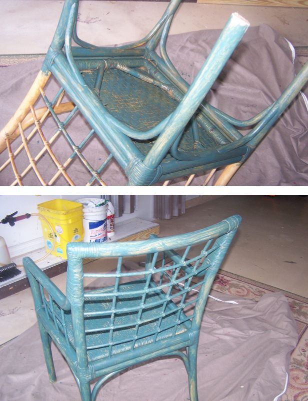 rattan chairs from curbside trash to inside jewels
