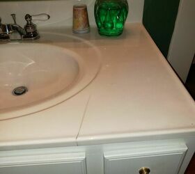 q how can i fix this crack in my faux marble vanity