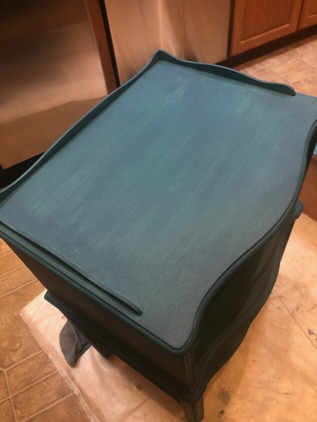 updated table with layered paint