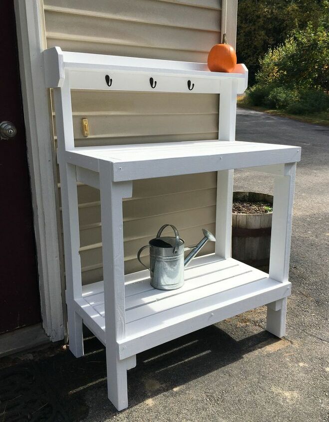diy potting bench based on plans by ana white