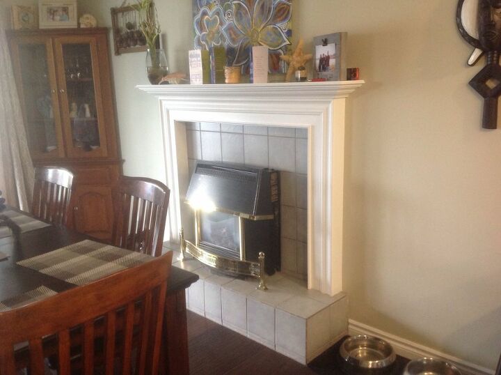 q how can i change this fireplace into something else in a dining room