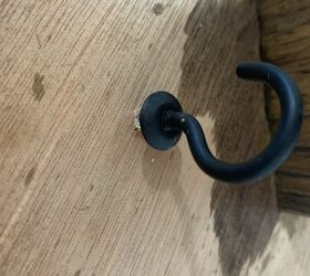repurposed wood wire spool, Screw Hooks