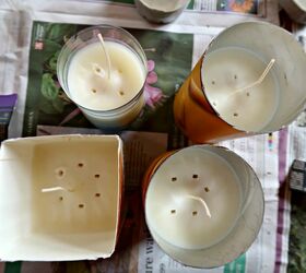how to make concrete candles using homemade moulds