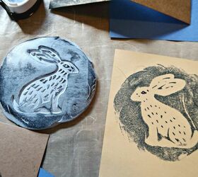 how to make simple reverse prints using blu tack