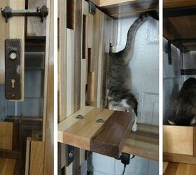 corner shelf cat tower contraption