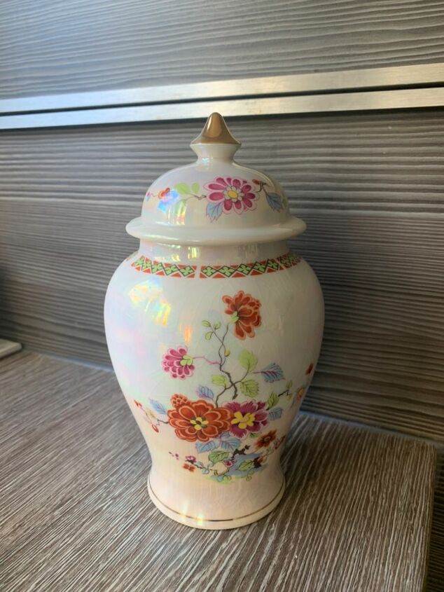 porcelain ginger jar upcycle