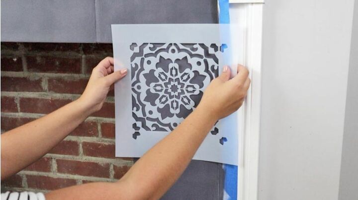 everything you need to know about stenciling a fireplace