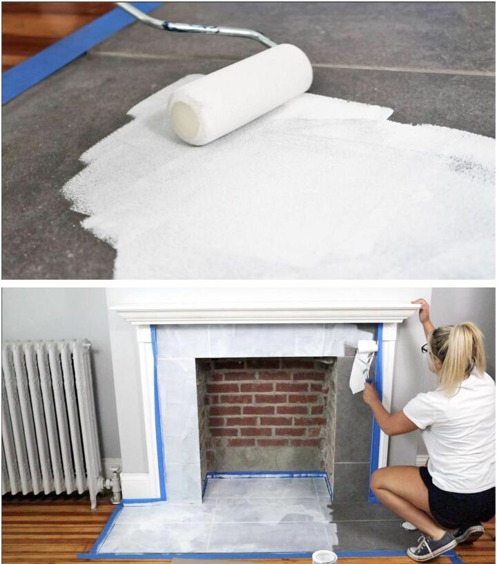 everything you need to know about stenciling a fireplace