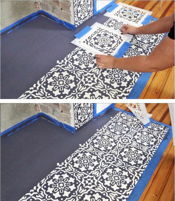 everything you need to know about stenciling a fireplace