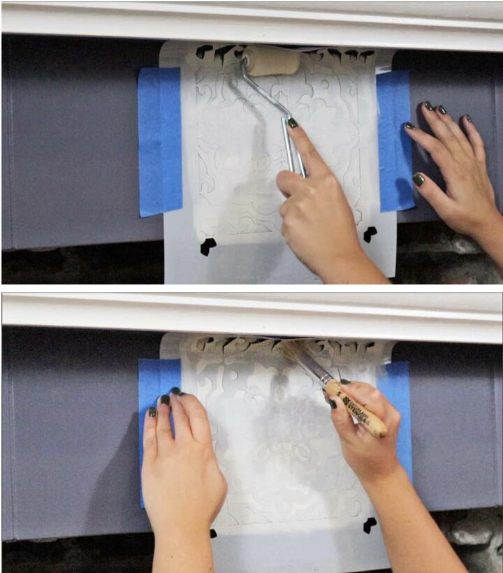 everything you need to know about stenciling a fireplace