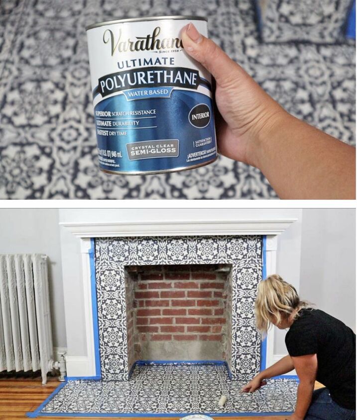 everything you need to know about stenciling a fireplace