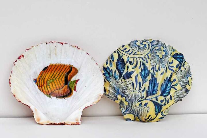 beautiful upcycled scallop shell trinket dishes