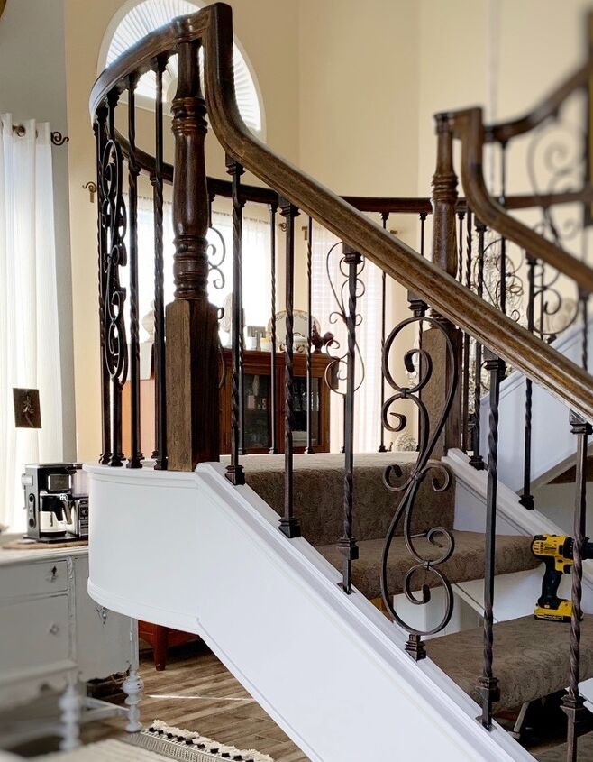 before after staircase transformation, The Emerald finish