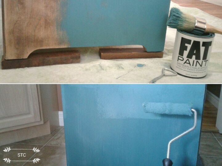 antique dresser set makeover the wood, Chalk Paint