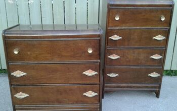 Antique Waterfall Dressers - Hardware Makeover