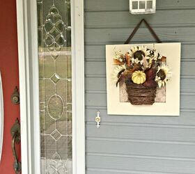 diy door hanger from thrift store framed art