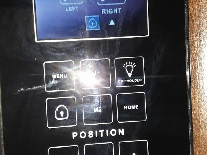 q how do i unlock screen on power reclining sofa