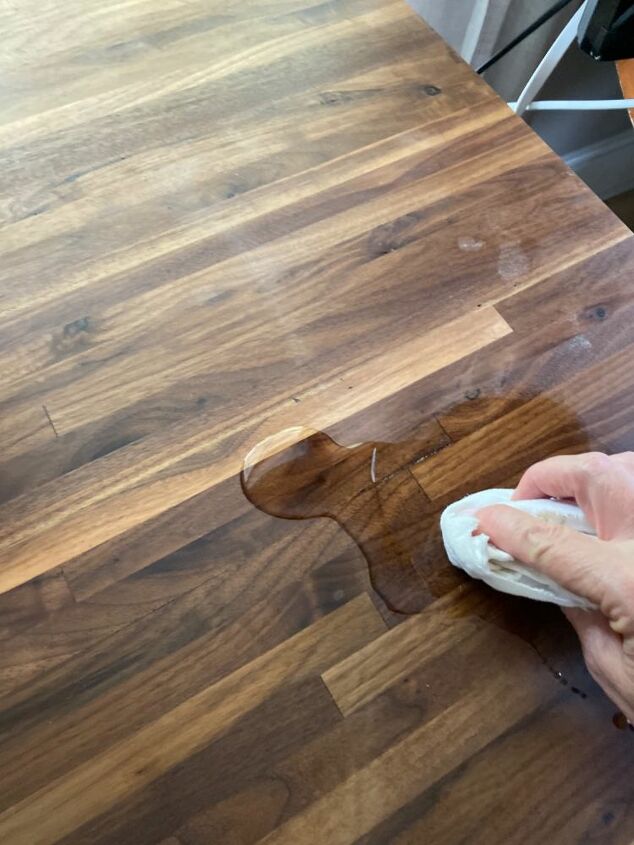 30 minutes to make this diy butcher block table with hairpin legs