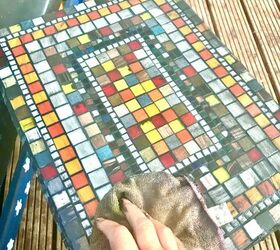 how to transform an old coffee table with mosaic, Cleaning up