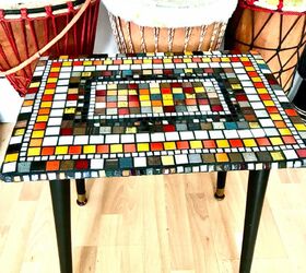 how to transform an old coffee table with mosaic, Upcycled Mosaic coffee table