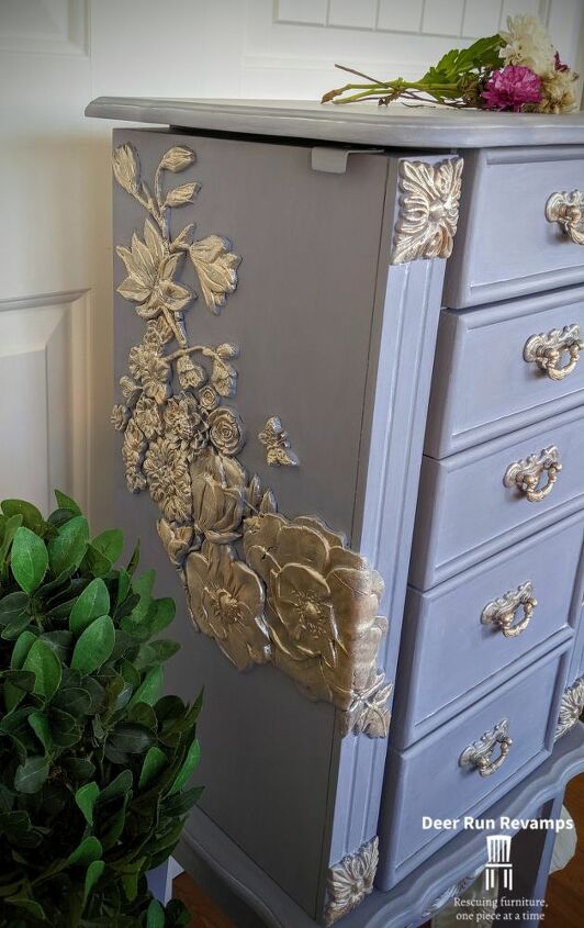 how to get an elegant floral look on furniture with video tutorial