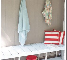 19 amazing diy ideas for the perfect outdoor bench, 7 Elegant Outdoor Bench Made from Spindles
