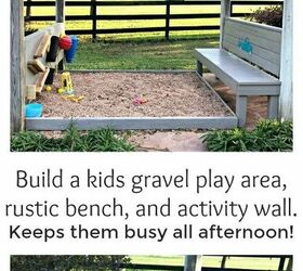19 amazing diy ideas for the perfect outdoor bench, 13 Build an Outdoor Bench for a Kids Play Area