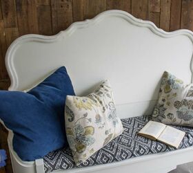 19 amazing diy ideas for the perfect outdoor bench, 3 Luxury White Headboard Outdoor Bench