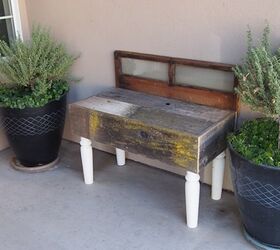 19 amazing diy ideas for the perfect outdoor bench, 8 DIY Outdoor Bench from Old Repurposed Wood